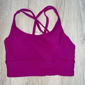 Lululemon Energy Longline Bra Ribbed Size 6
